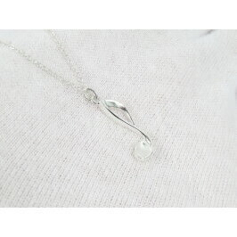 TIFFANY Co Musical Note Necklace Silver SV